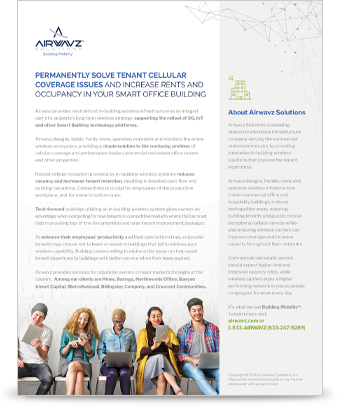 Permanently solve tenant cullular coverage issues